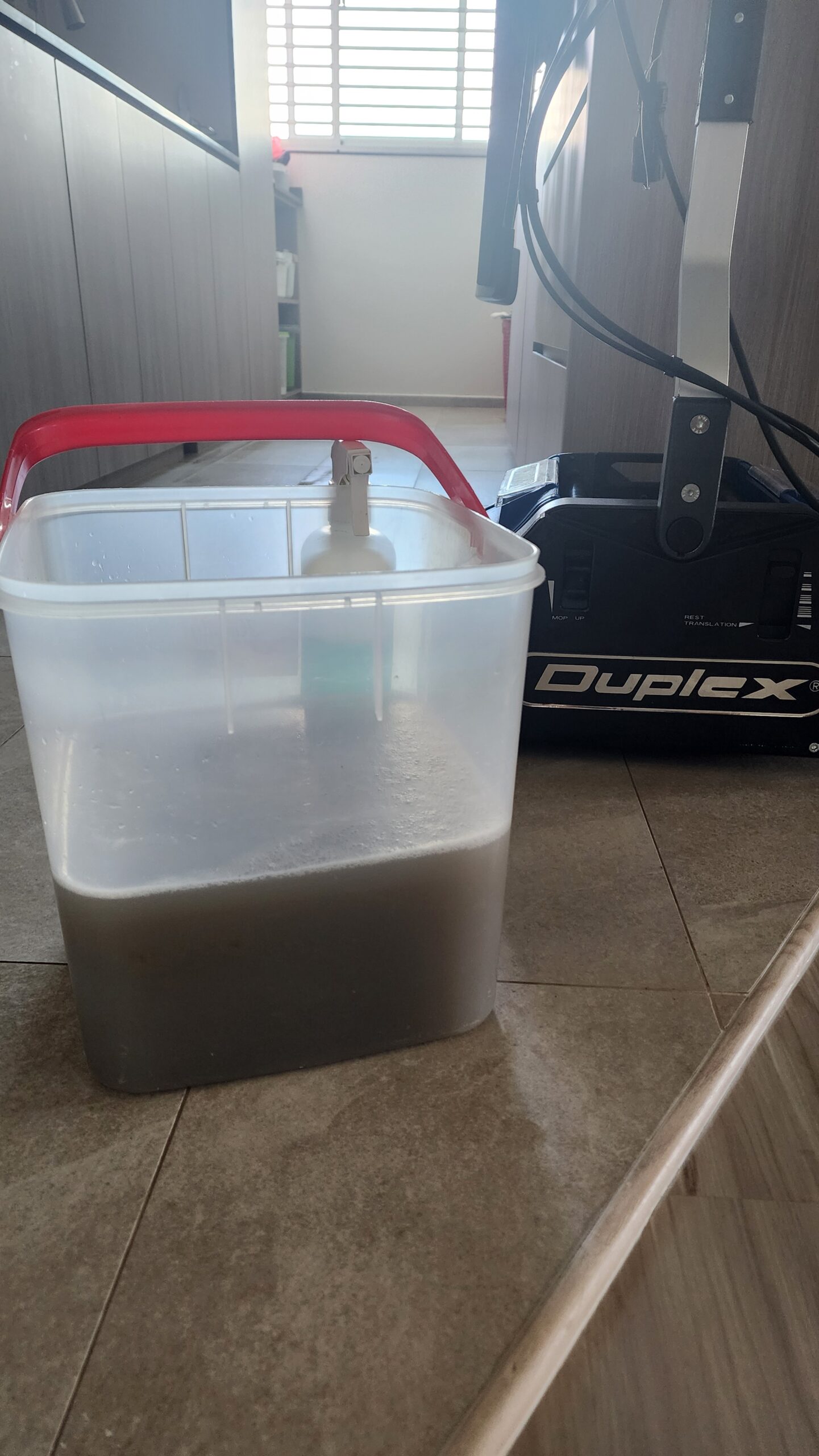 Dirty Floor extracted from Deep cleaning machine