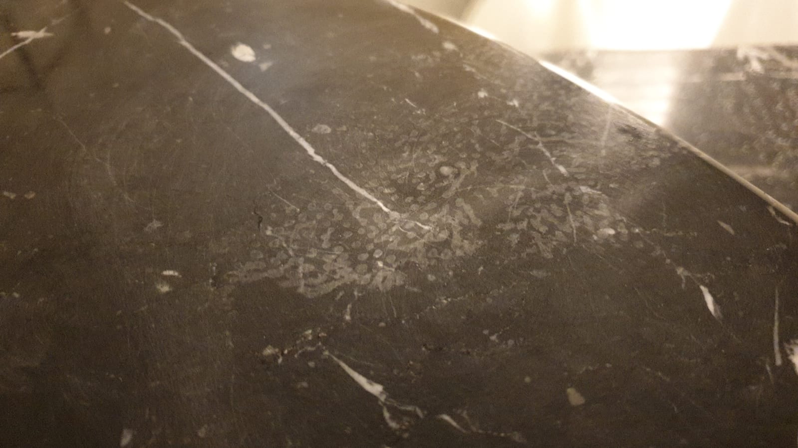 Before Marble Table Counter Restoration