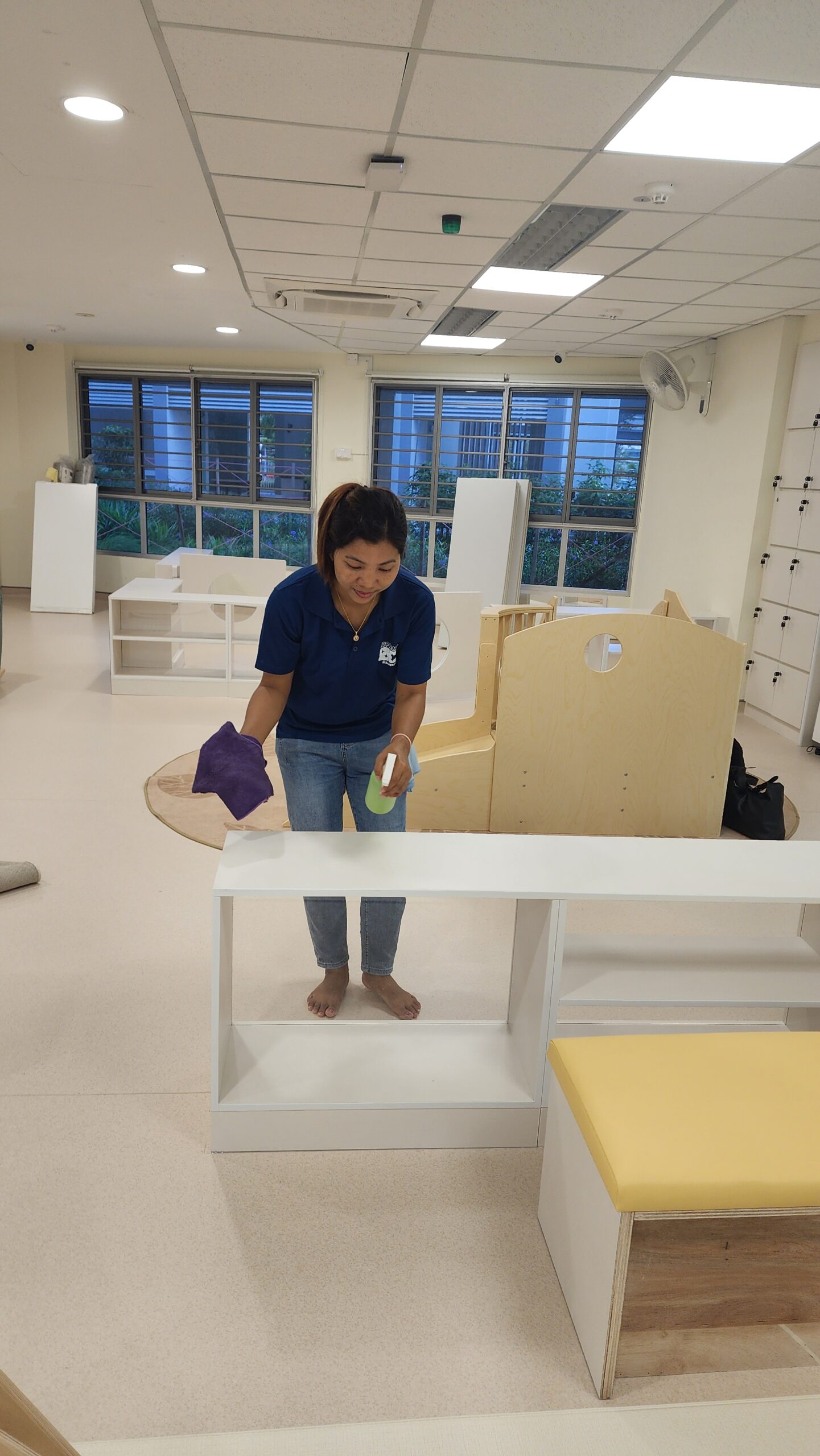 Preschool Cleaning of Furniture